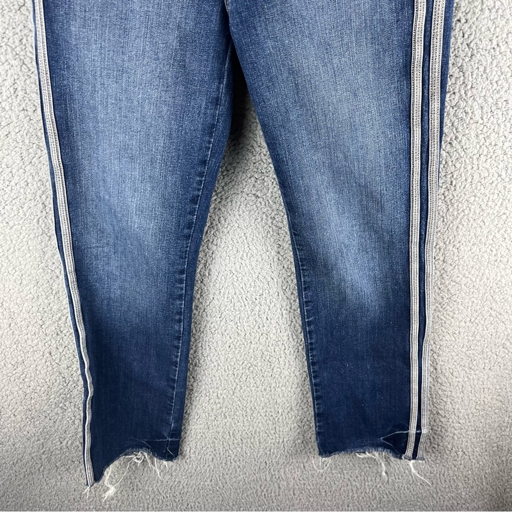 Good American Size 2/26 Raw Hem‎ Good Legs Athletic Side Stripe Skinny Jeans - Picture 8 of 15